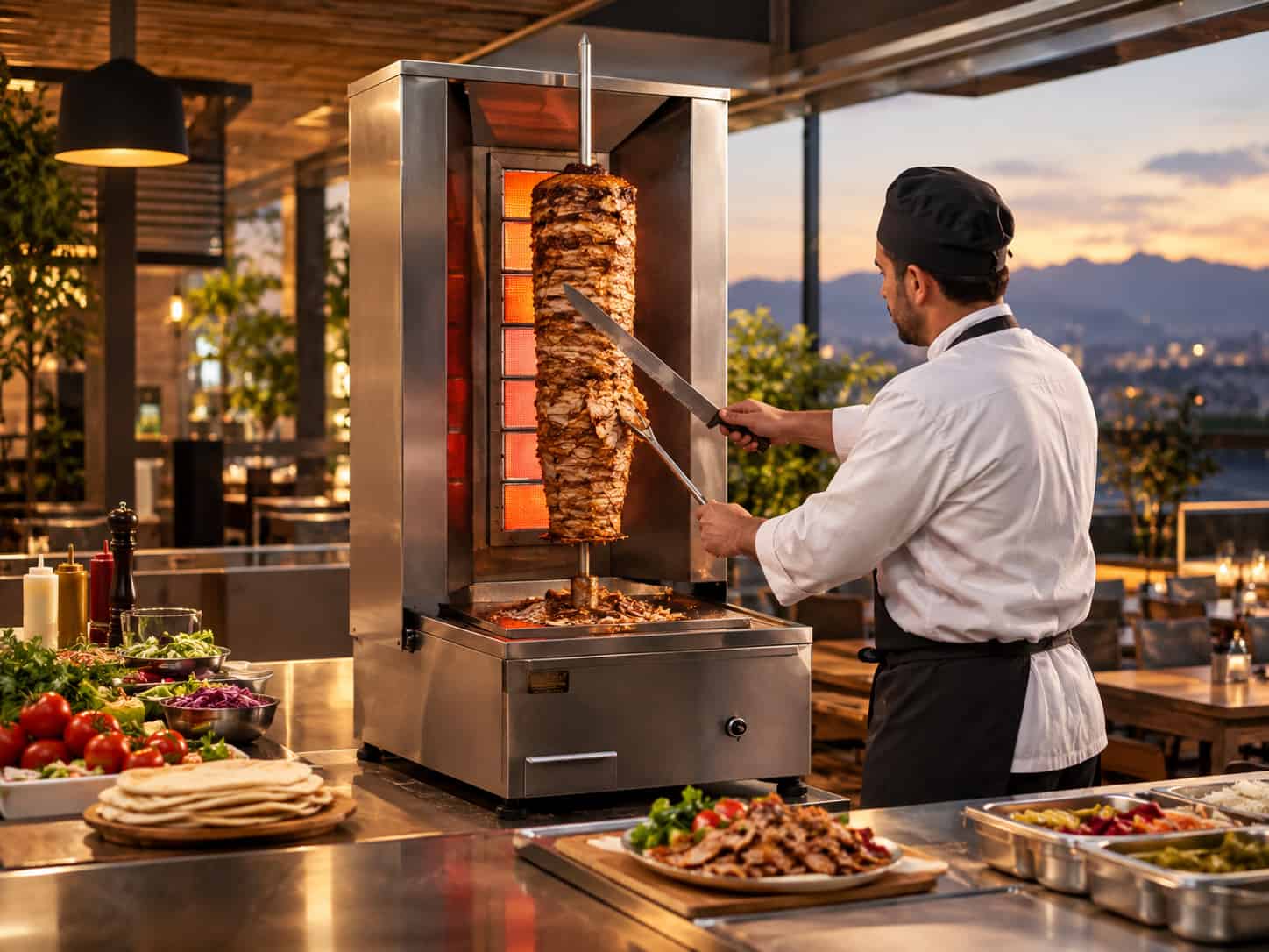 Commercial Doner Kebab Machine کباب ترکی پز صنعتی