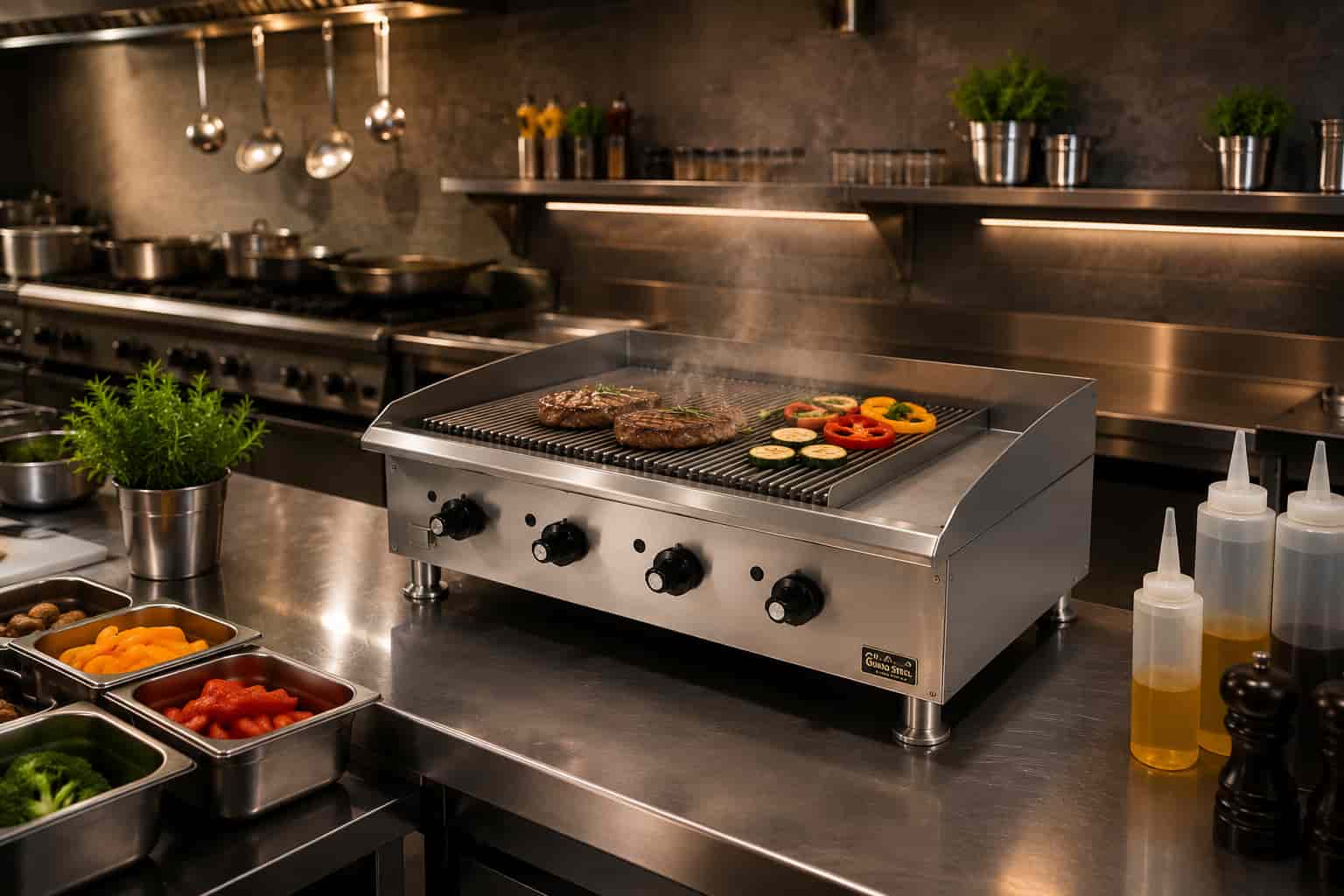 Countertop Mixed Grill (Grill and Griddle) گریل میکس (گریل و گریدل) رومیزی