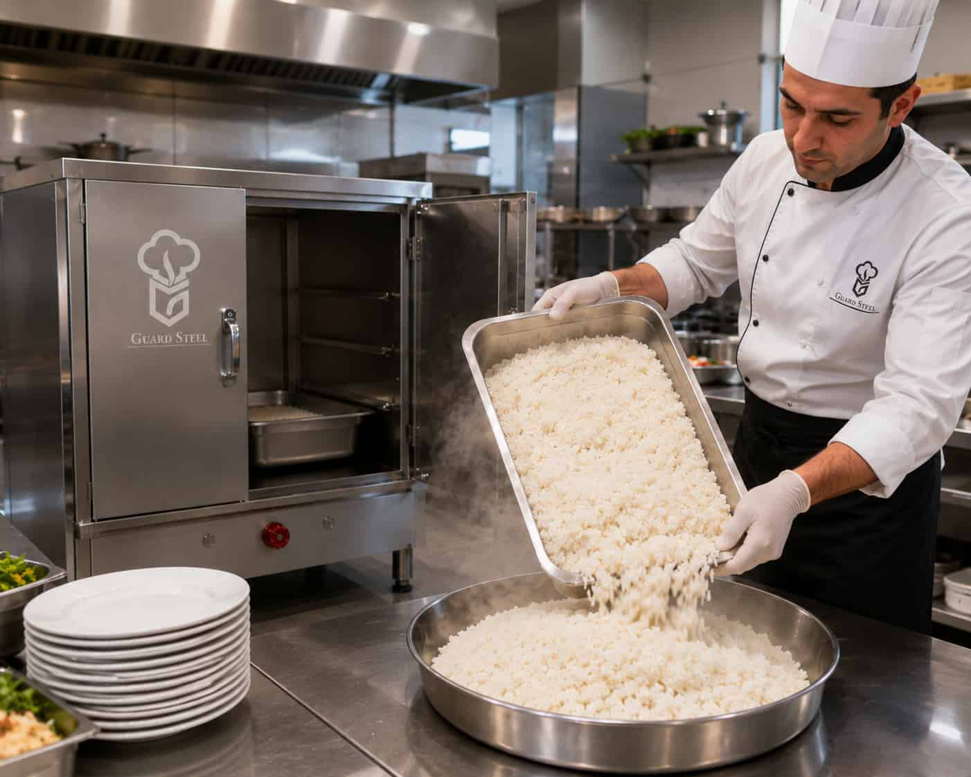 Applications of various types of industrial rice-steaming ovens کاربرد انواع فر دم کردن برنج صنعتی