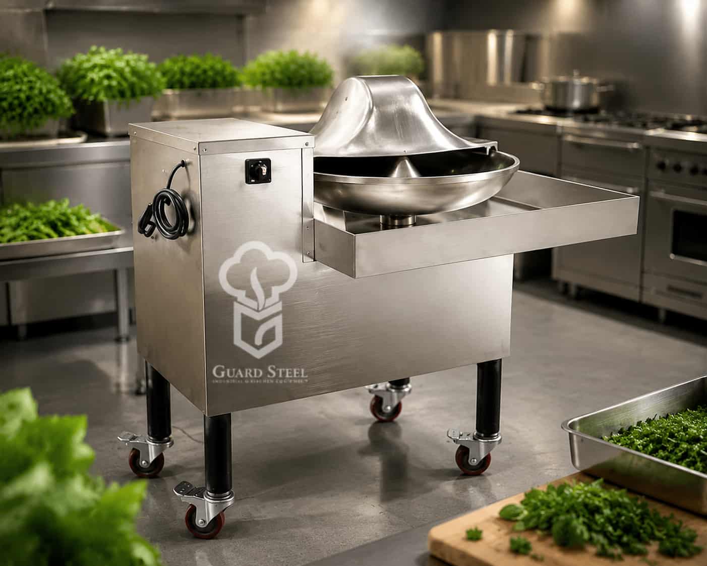 Features of the Guard Steel industrial vegetable chopper
