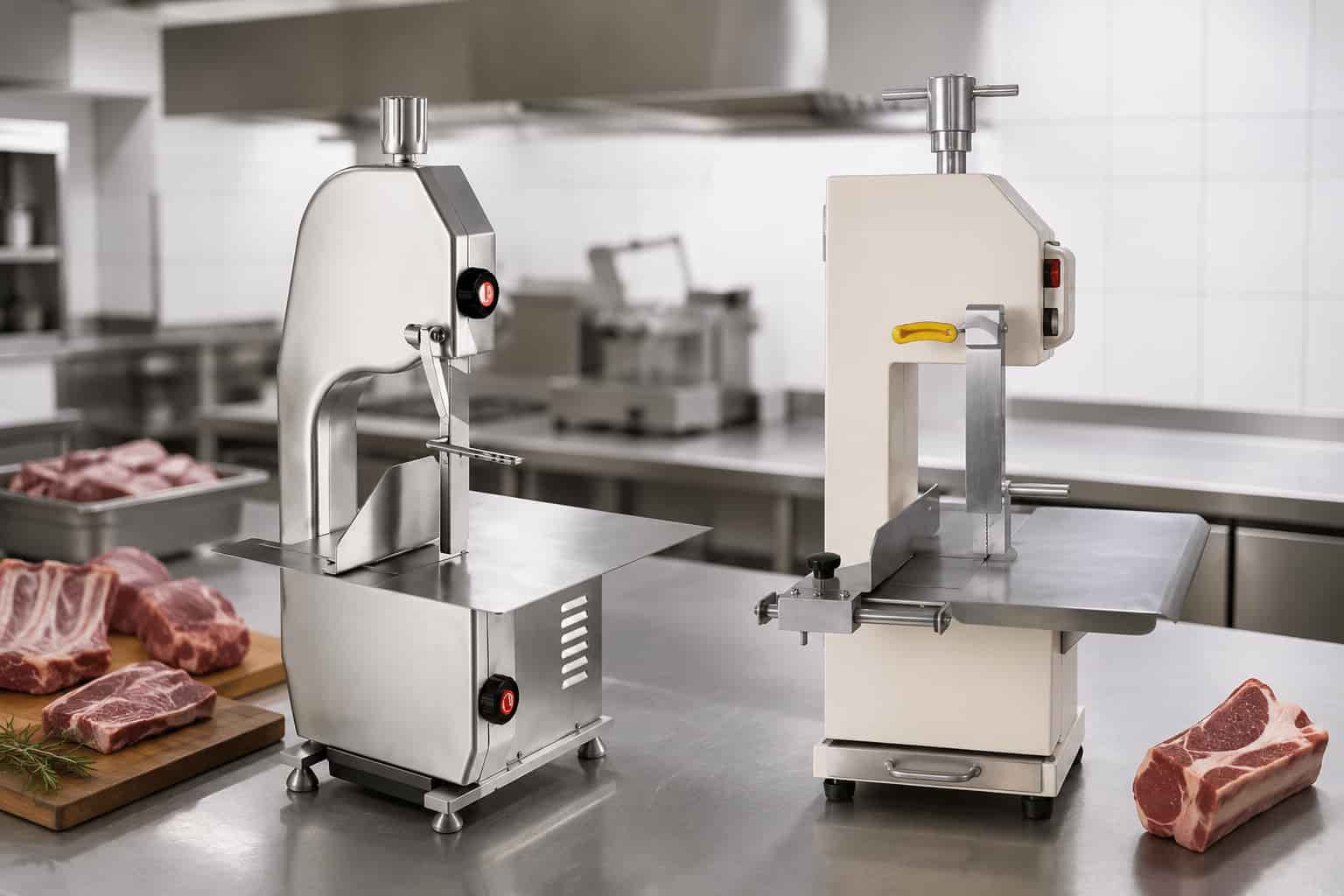 Material and composition of the industrial bone saw with a stainless steel guard. متریال و جنس اره استخوان بر صنعتی گارد استیل