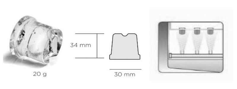 یخ مخروطی ساخته شده توسط یخساز 25 کیلویی اسکاتمن یخ مخروطی ساخته شده توسط یخساز 25 کیلویی اسکاتمن